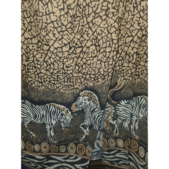 Women's Vintage Kathie Lee Duster Animal Print Built In Necklace And Pants Larg - Picture 2 of 6